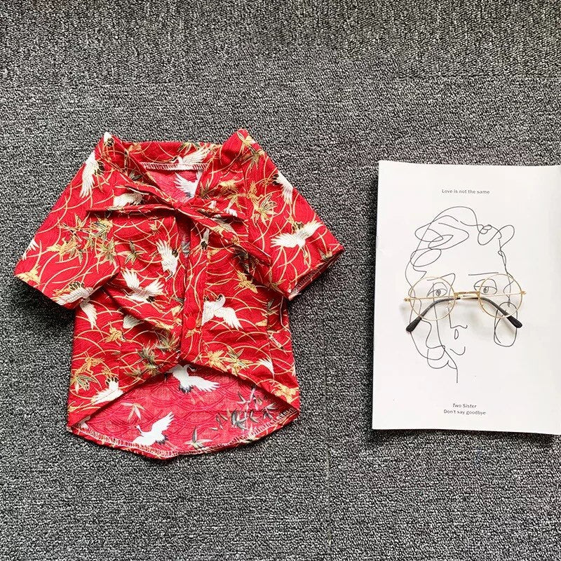 Mode japon Kimono chemise pour chiens chiot chemise Shiba Inu été T-shirt animal de compagnie chien vêtements bouledogue animaux vêtements Costume GZC09