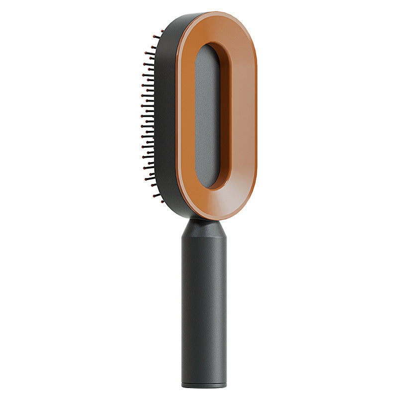 Brosse à Cheveux Auto-Nettoyante – Démêlante Anti-Statique avec Massage du Cuir Chevelu (Nettoyage en 1 Clic)